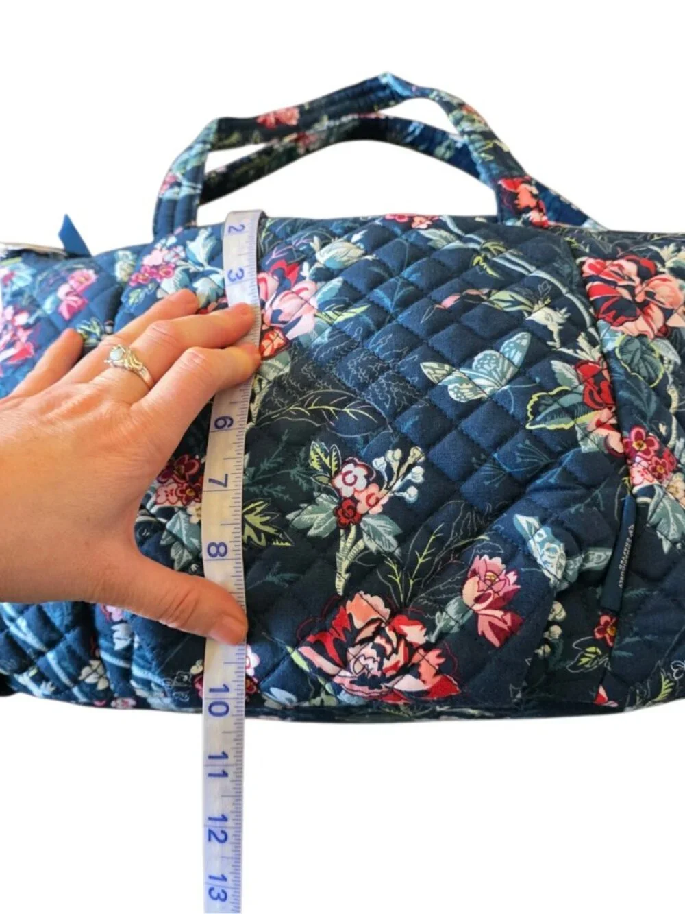 Vera Bradley Rose Toile Quilted Cotton Satchel Crossbody Tote Bag NWT - Picture 13 of 16